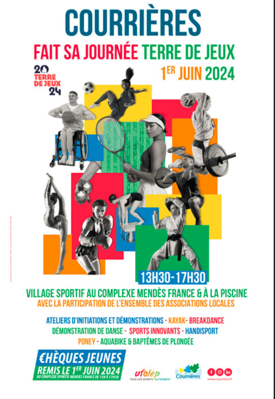 Journée Terre de jeux, organisée le 1er juin 2024 organisée par la Ville avec l'ensemble des associations sportives de la ville.